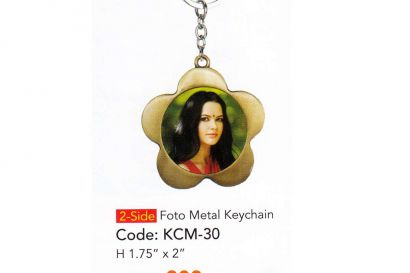 2 Side Foto Metal Keychain