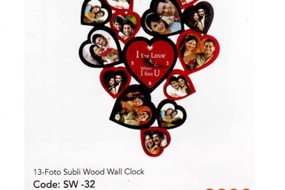 13 Foto Subli Wood Wooden Wall Clock