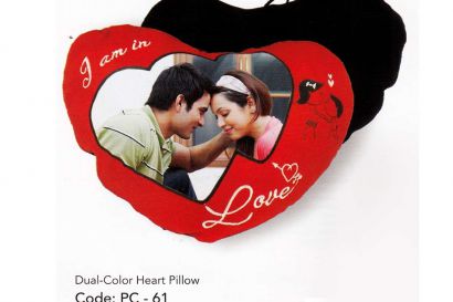 Dual Color Heart Pillow