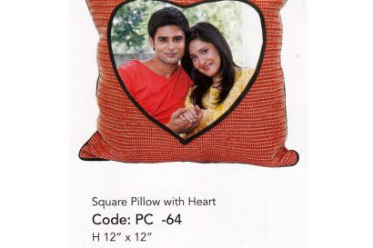 Square Pillow with Heart